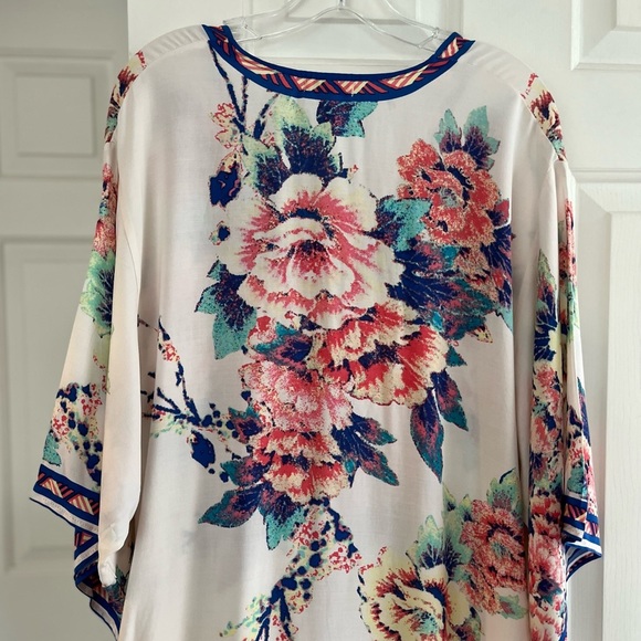 Flying TOMATO Floral Kimono Sleeve Kaftan Dress Size M/L - Picture 8 of 14